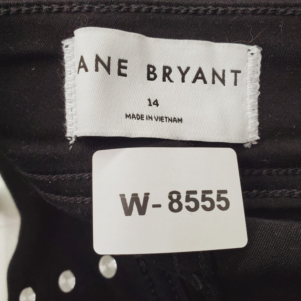 Lane Bryant Women Jeans 14 Black Denim Jegging High-Rise 28" NWT - Picture 2 of 13